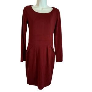 Grace Karin NWT Size Small Burgundy Knee Length Long Sleeve Women's Dress
